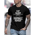Comfy Football Fan Tee - Soft, Breathable, Stretchy Crew Neck Short Sleeve T-Shirt for Men