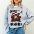 Completely Unhinged Sweatshirt, Vintage Funny Raccoon Crewneck, Adult Humor Sweater, Sarcastic Meme Pullover for Women,...