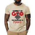 Connect To God The Password Is Prayer Tee Pure Cotton Casual Street Style Crew Neck Short Sleeve T-Shirt Tops Trendy For...