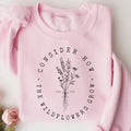 Consider How The Wildflowers Grow Sweatshirt, Christian Sweatshirt, Bible Verse Hoodie, Religious Shirt, Faith Tshirt,...