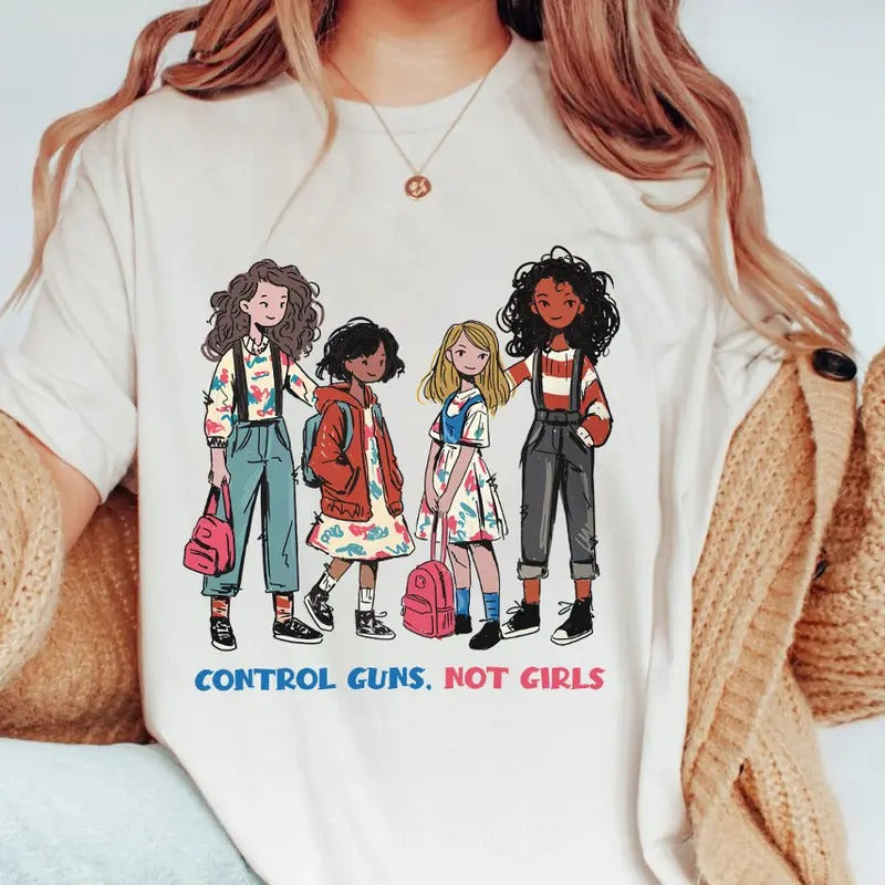 Control Guns Not Girls Shirt, Harris Walz 2024 Shirt, Womens Rights Shirt, Vote 2024, Political T-shirt, Vote Blue,...