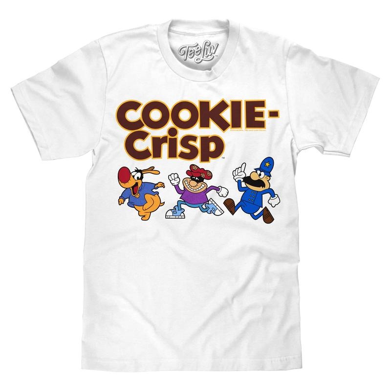 Cookie Crisp Cereal Mascot T-Shirt - White Hoodie, Sweatshirt | GrindPrints.com