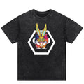 Cool Bunny Print Washed T-Shirt: Rock the American Street Fashion Hoodie, Sweatshirt | GrindPrints.com
