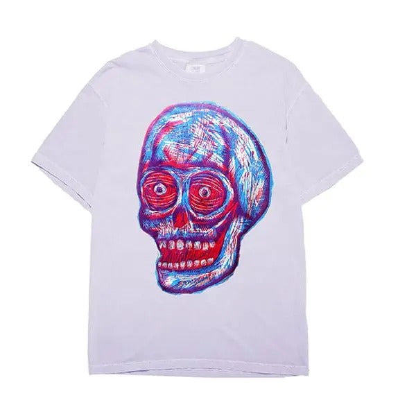 Cool Burn Skull 23  Woodblock Hand-Printed T-Shirt Hoodie, Sweatshirt | GrindPrints.com