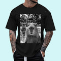 Cool Capybara Selfie T-Shirt | Tee For Men and Women, Unisex Cotton Hoodie, Sweatshirt | GrindPrints.com