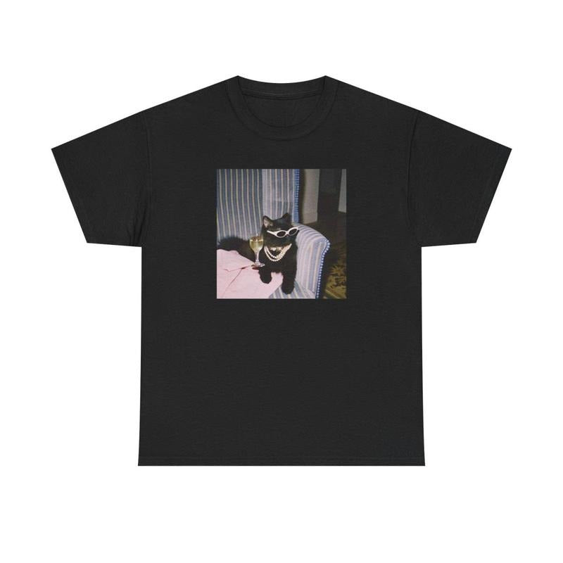 Cool Cat Shirt | 90s, Funny, Vintage, Aesthetic, Kitten, Y2K, Tee,, Lightweight Feel, Moves with You, Essential Piece,...