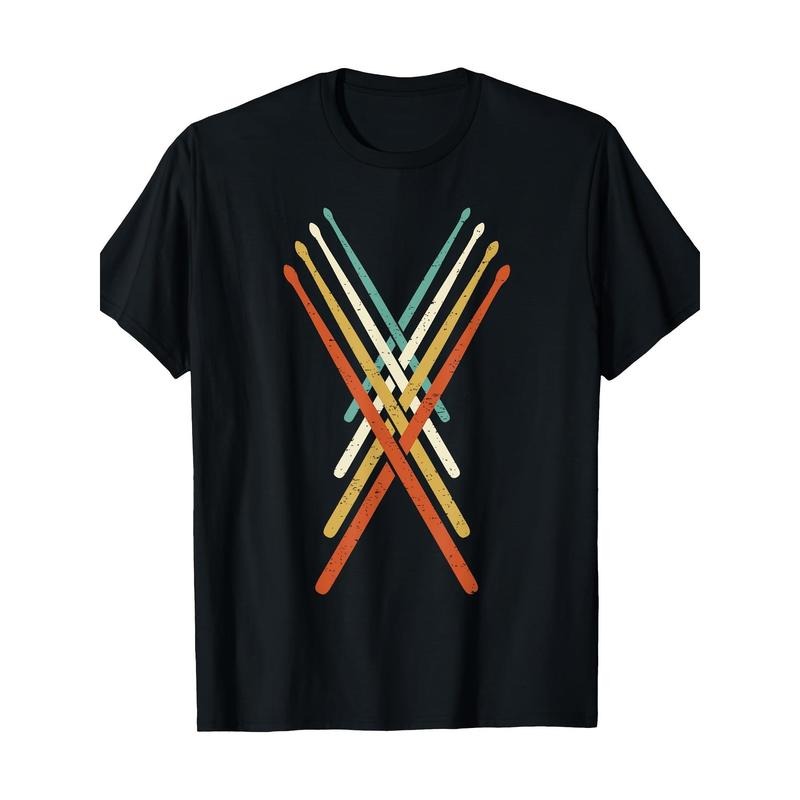 Cool Drum Stick Drummer Drum Percussion I Vintage T-shirt -100% cotton Made in USA Hoodie, Sweatshirt | GrindPrints.com