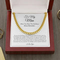 Cool Gifts For Guys, To My Man Necklace, Boyfriend Gift, Promise Necklace For Men, Cuban Chain Link Necklace, Valentine's...