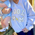 'Cool Mom' Letter Patch Sweatshirt T-Shirts, Hoodie | GrindPrints.com
