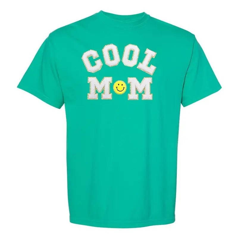 'Cool Mom' Letter Patch T-Shirt Hoodie, Sweatshirt | GrindPrints.com