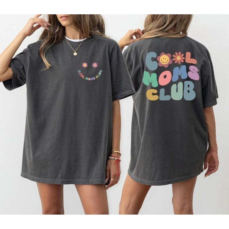 Cool Moms Club Shirt, Cool Mom T-shirt, Funny Mom Outfit, Best Mom Ever Tee, Mama Birthday Clothing Gift, Mothers Day...
