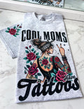 Cool Moms Have Tattoos Short Sleeve Graphic Tee Unisex Screen Printed T-Shirt Womenswear Crewneck Casual Tshirt Top...