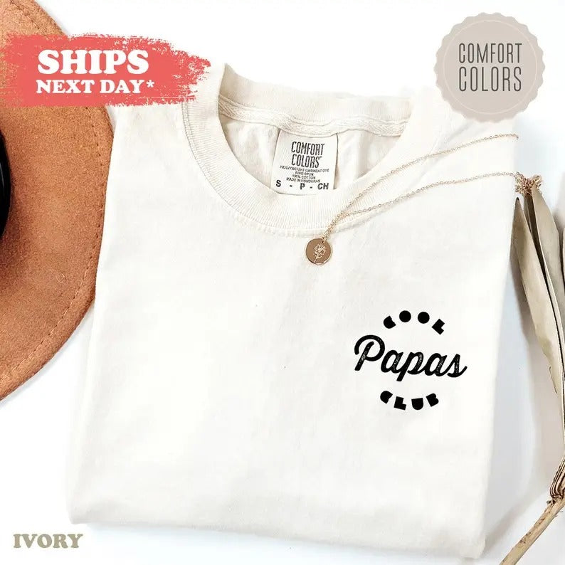 Cool Papas Club Shirt, Pregnancy Announcement Tee, Cool Papa Comfort Colors T-shirt, Dad To Be Shirt, Papa Funny Gift...