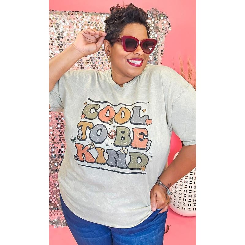 Cool to Be Kind Mineral Washed Shirt Hoodie, Sweatshirt | GrindPrints.com