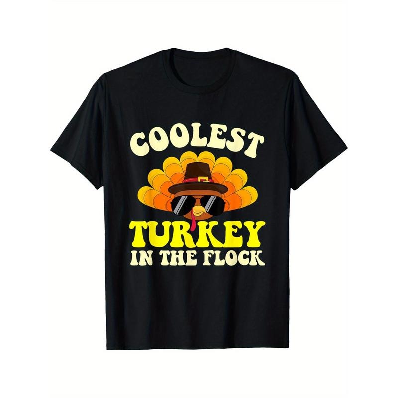 Coolest Turkey In The Flock - Thanksgiving Day Fall Holiday T-Shirt T-Shirt 220g 10000 Links made in usa Hoodie, Sweatshirt