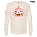 Copper & Pink Jack O Lantern Long Sleeve Comfort Colors T-Shirt 'NLB' Hoodie, Sweatshirt | GrindPrints.com