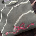 Coquette Aesthetic Sweatshirt Embroidered Sweatshirt T-Shirts, Hoodie | GrindPrints.com