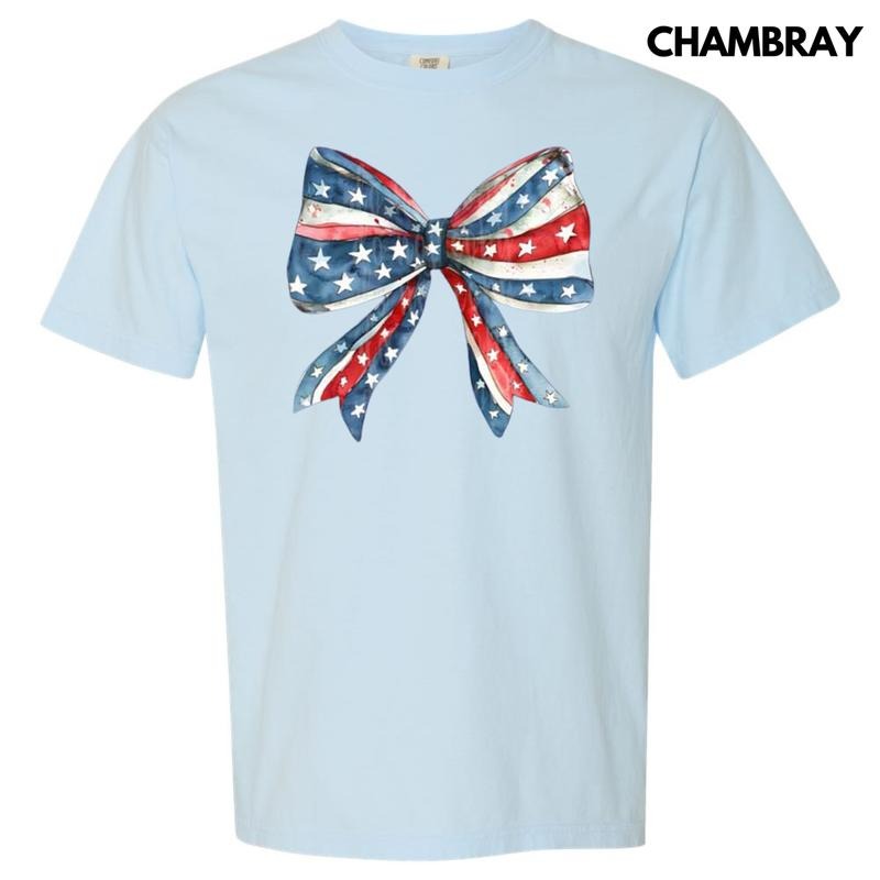Coquette American Bow Comfort Colors T-Shirt Hoodie, Sweatshirt | GrindPrints.com