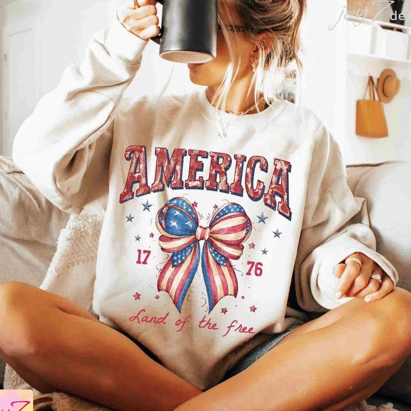 Coquette American Girly Shirt, Coquette Bow Shirt, 4th of July Shirt, America Shirt, Freedom, American Flag Shirt,...