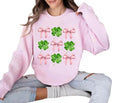 Coquette Bow And Clover Sweatshirt, Soft Girl Era Shirt, Aesthetic Shirt, St Pats Day Shirt, St Patrick's Day Patty's Day...