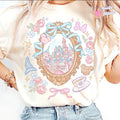 Coquette Bow Castle Shirt,Birthday Girl Shirt, Fantasia Baby Tee, family matching outfits, summer vacation outfits...