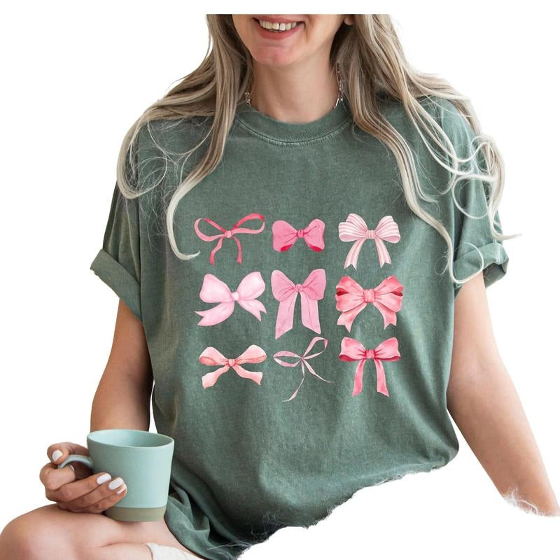 Coquette Bow T Shirt, Pink Bow Shirt, Cute Ribbon Shirt, Pink Ribbon Bow Shirt, Trendy Y2k Shirt, Unisex T-Shirt, Gifts...