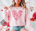Coquette Bow Valentine's Day Shirt, Pink Bow Heart Valentine Sweatshirt, Pink Bow Valentines Day Shirt, Coquette Heart...