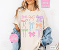 Coquette Bows Comfort Colors Shirt, Bow Tshirt, Cute Women's Tee Hoodie, Sweatshirt | GrindPrints.com