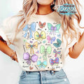 Coquette Bows Watercolor Princess Shirt, Aurora Ariel Belle Cinderella Tiana Shirt, Magic Kingdom Girl Trip 2025 Hoodie,...