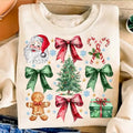 Coquette Christmas Shirt, Coquette Bow Sweatshirt, Christmas  Trending Shirt, Retro Holidays Girly Christmas Tee Hoodie
