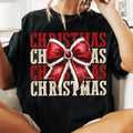 Coquette Christmas Sweatshirt, Coquette Red Christmas Shirt, Red Bow Christmas, Vintage Christmas Shirt, Retro Christmas...