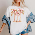 Coquette Coconut Palm Trees Shirt, Bow Beach Summer Tee, Coastal Girly Ocean Top, Summer Girly Coquette Bow Gift for Her...