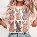Coquette Easter Bunny Floral Shirt-sweatshirt-hoodie, Easter Bunny tshirt, Coquette Easter sweatshirt, Retro Easter hoodie