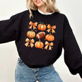 Coquette Fall Sweatshirt, Fall Football Pumpkin Sweatshirt, Fall Vibes Sweatshirt, Pumpkin spice Sweatshirt, Fall design,...