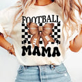 Coquette Football Mama Shirt, Football Season Tee, Trendy football mama girly football tee coquette bow football shirt...