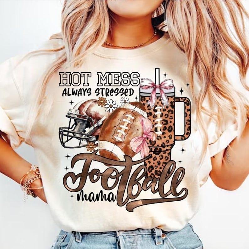 Coquette Football Mama tshirt, tshirt Game Day, Fall Football Mom T-Shirt Hoodie, Sweatshirt | GrindPrints.com