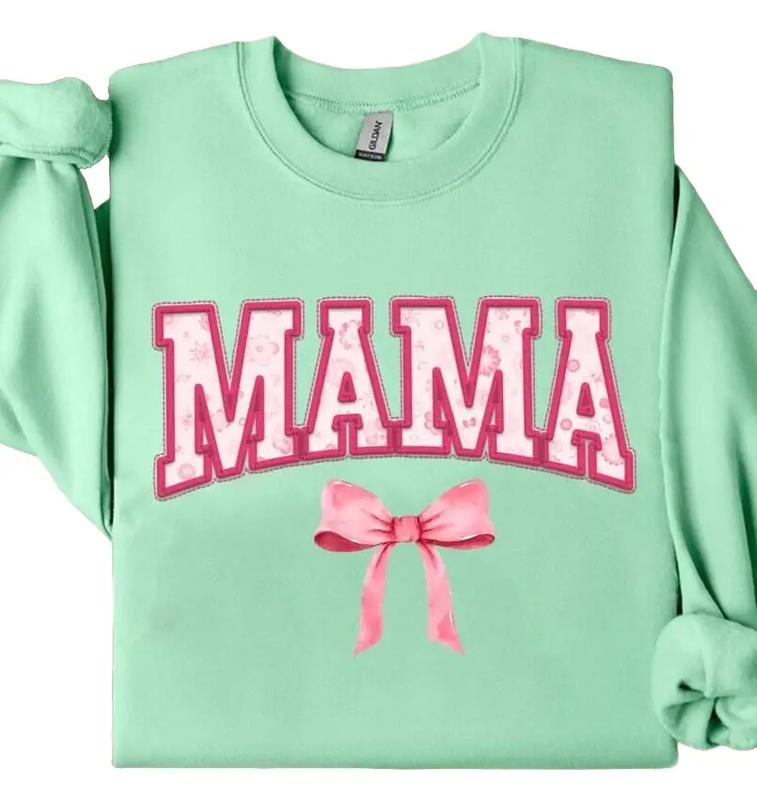 Coquette Mama Sweater, Floral Mama Sweater, Pink Mama Gift Shirt, Soft Girl Era, Pink Bow, Aesthetic, Social, Coquette...