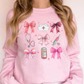 Coquette Nurse Pink Bow Nurse Girly Nurse Nurse Casual Comfort T-Shirts, Hoodie, Sweatshirt