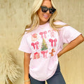 Coquette Pink Christmas Graphic Top T-Shirts, Hoodie, Sweatshirt | GrindPrints.com