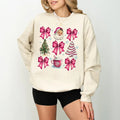 Coquette Pink Christmas Sweatshirt, Pink Santa Claus Sweater, Christmas Coquette T-Shirt, Holiday Winter Shirt, Christmas...