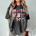 Coquette Shirt Western Cowgirl Shir,t Pink Bow Shirt, Cowboy Boots Coquette Aesthetic Girlie Girl, Trendy Bow Tee Country...