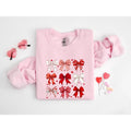 Coquette Valentine Heart Bow Sweatshirt, Retro Valentine Shirt, Valentines day Bow Shirt, Coquette Bow T Shirt, Bow...