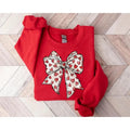 Coquette Valentine's Day Heart Bow Sweatshirt, Retro Valentine Shirt, Valentines day Bow Shirt, Coquette Bow T Shirt, Bow...