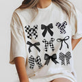 Coquette checkered black bow vintage-inspired t-shirt, easy to match, for men, for women Hoodie, Sweatshirt | GrindPrints.com