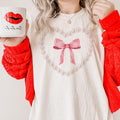 Coquette tee pink Bow Heart Valentine shirt Valentine Pearl Heart T-Shirt Pink Bow Pear Heart T-Shirt Sweet Bow VDay...