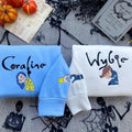 Coraline Crewneck Coraline and Wybie Embroidered Sweatshirt, Couple's Shirt, Anniversary, Valentines Gift, Gift For Her,...