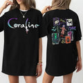 Coraline Doll Button Eyes T-Shirt, Pink Palace Shirt, Halloween Horror Movie Coraline Fan Shirt, Fantasy Film Shirt,...