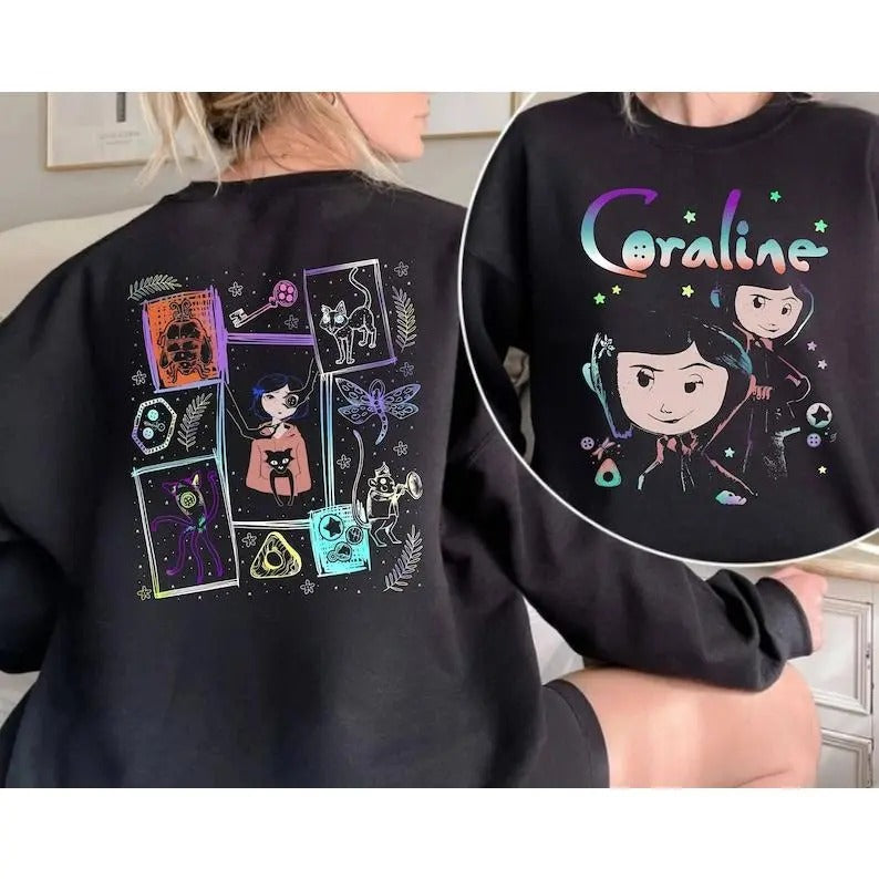 Coraline Doll Shirt Horror Coraline Movie Shirt Halloween Coraline Horror Cartoon Fantasy Film Shirt Spooky Movie T-Shirts, Hoodie, Sweatshirt