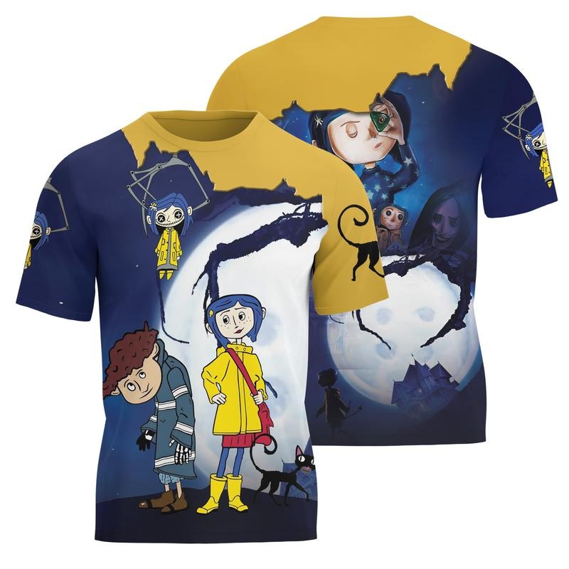 Coraline Halloween Movie T-shirt 3D Hoodie, Sweatshirt | GrindPrints.com