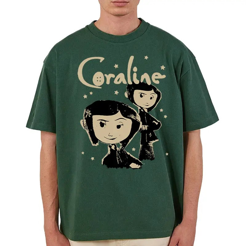 Coraline Halloween Sweatshirt, Vintage Coraline Shirt, Spooky Coraline Doll Sweatshirt, Coraline Movie Vintage Tee,...